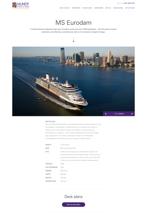 Screenshot of Mundy Cruising Ship Content