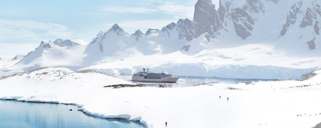 Ponant ship in the arctic