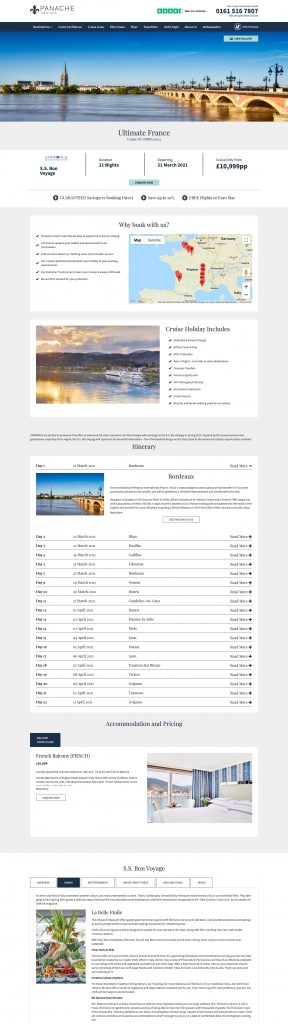 Screenshot of Panache Cruises