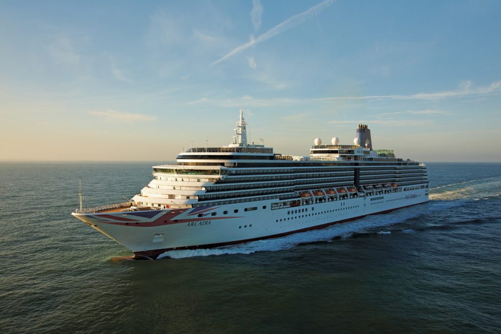 P&O Cruises Arcadia Exterior at sea